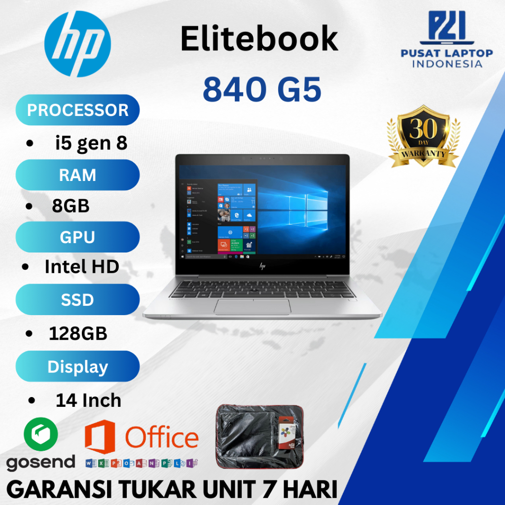 HP Elitebook 840 G5/G4/G3/G2/G1 intel core i7 gen 8 Ram 8 Second ORI
