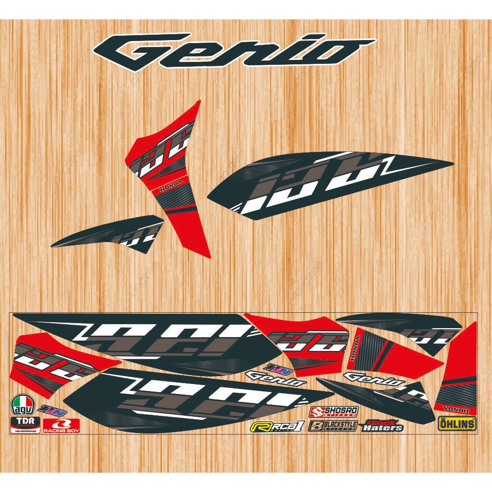 STRIPING MOTOR HONDA GENIO VARIASI ELEGAN SIMPLE / STIKER VARIASI HONDA GENIO FI NEW / STICKER LIST 