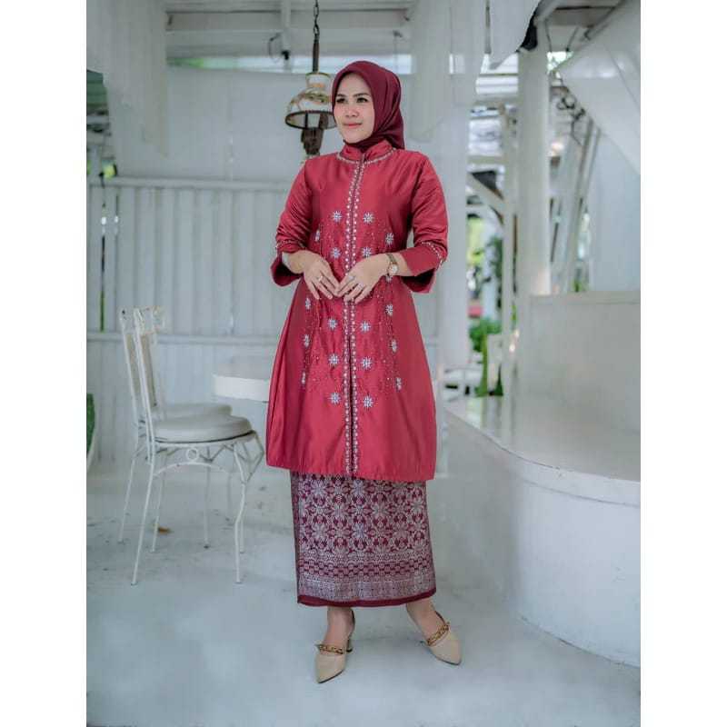 New Koleksi Tunik Payet Tabur Bridal Elegan Tunik Melayu Rok Songket Premium Tunik seragaman