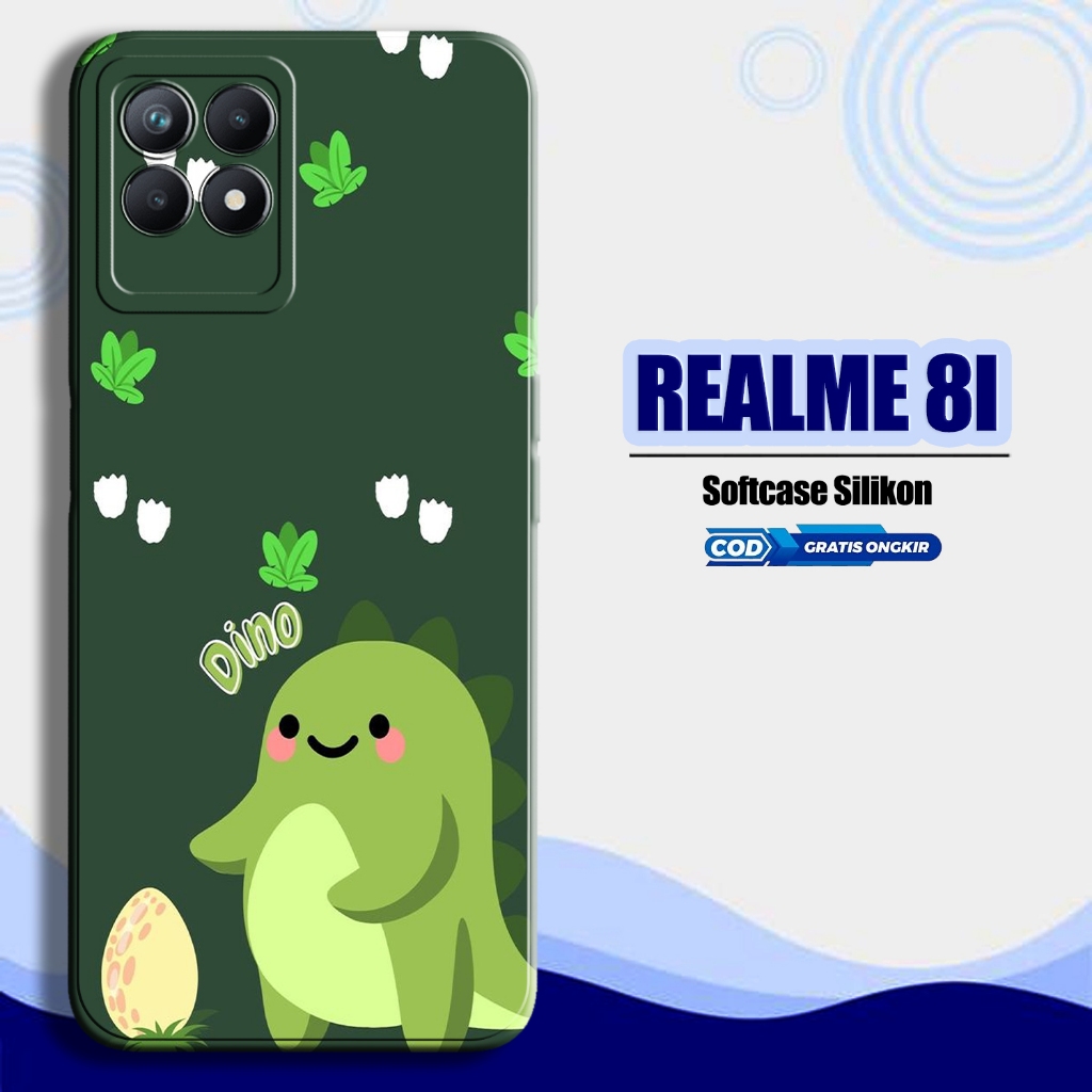 Casing Hp Realme Narzo 8i  - [Fashion Case DINO CUTE] - Case Hp Realme Narzo 8i -JUSTYCE.ID - Softca