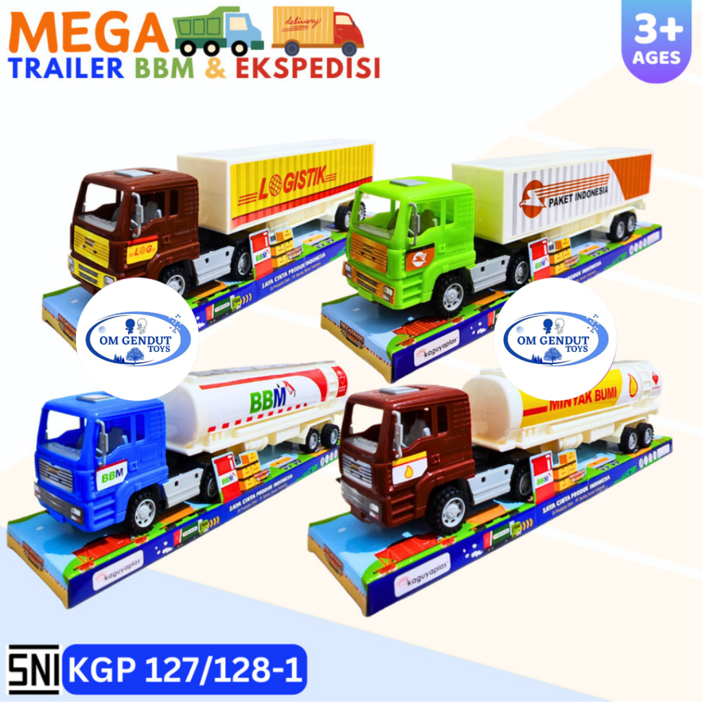 OG Mainan Mega Trans Container BBM Ekspedisi KGP127/128 - BBM KGP128-1
