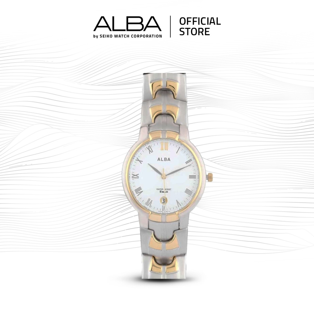 ALBA Jam Tangan Pria AXDN50 Quartz Stainless Steel