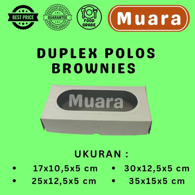 

[10PCS] Dos Duplex Polos Brownies Tutup Sambung / Kardus Kotak Box Dus Hampers Kue Brownies Duplex Putih Polos Tutup Sambung