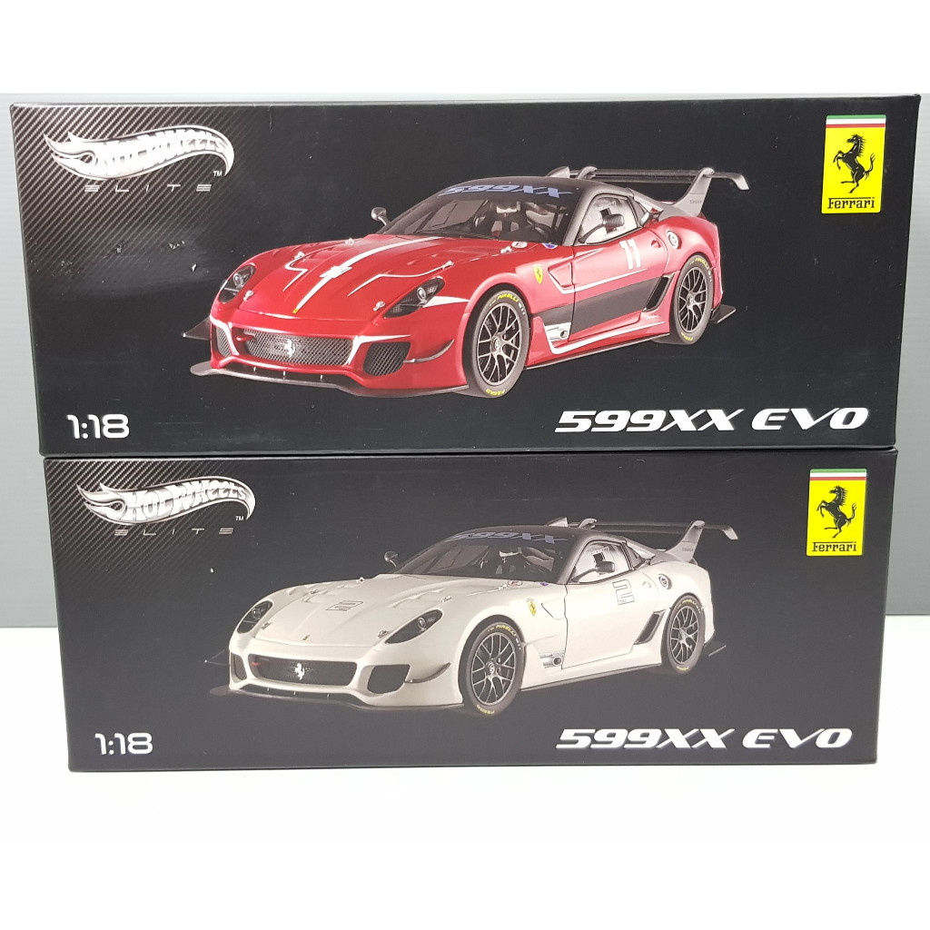 Hotwheels elite ferrari 599xx evo diecast 1 18