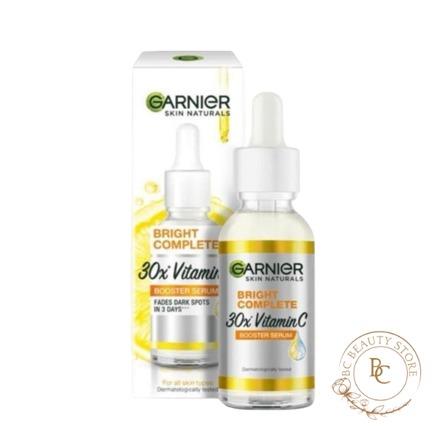 Garnier Bright Complete Vitamin C 30x Booster Serum Skin Care -  (Cepat Cerahkan Noda Hitam & Samark