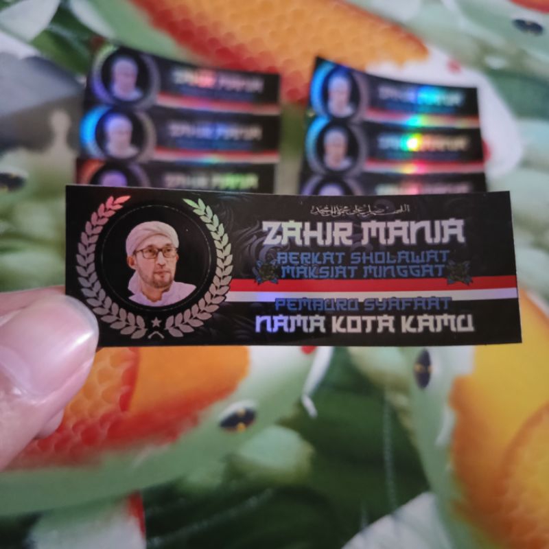 

Stiker Zahir Mania Biru Desain Terbaru, Vynil/Hologram, Tahan Air Tahan Lama