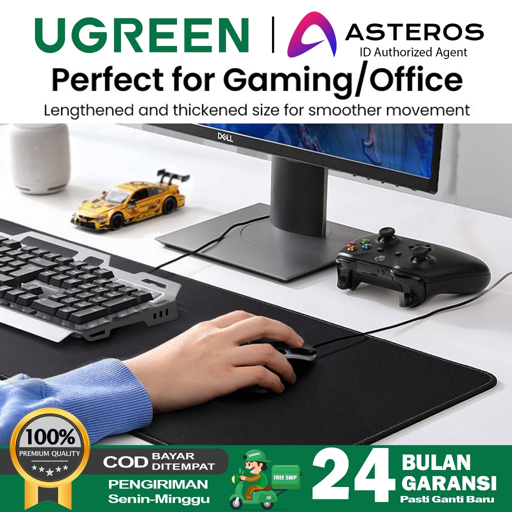 UGREEN Mousepad Gaming Premium PU Leather Waterproof Anti Slip