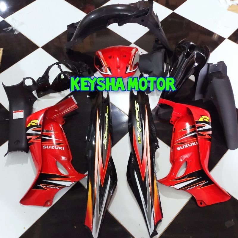 FULL BODY HALUS KASAR SUZUKI SMASH NEW 110 R MERAH