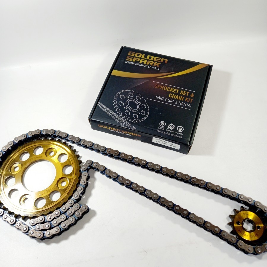 GEAR (GIR)  PAKET SUPRA FIT NEW 14T/36T SUPRA FIT NEW 13T/45T SUPRA FIT NEW 13/40T GOLDEN SPARK