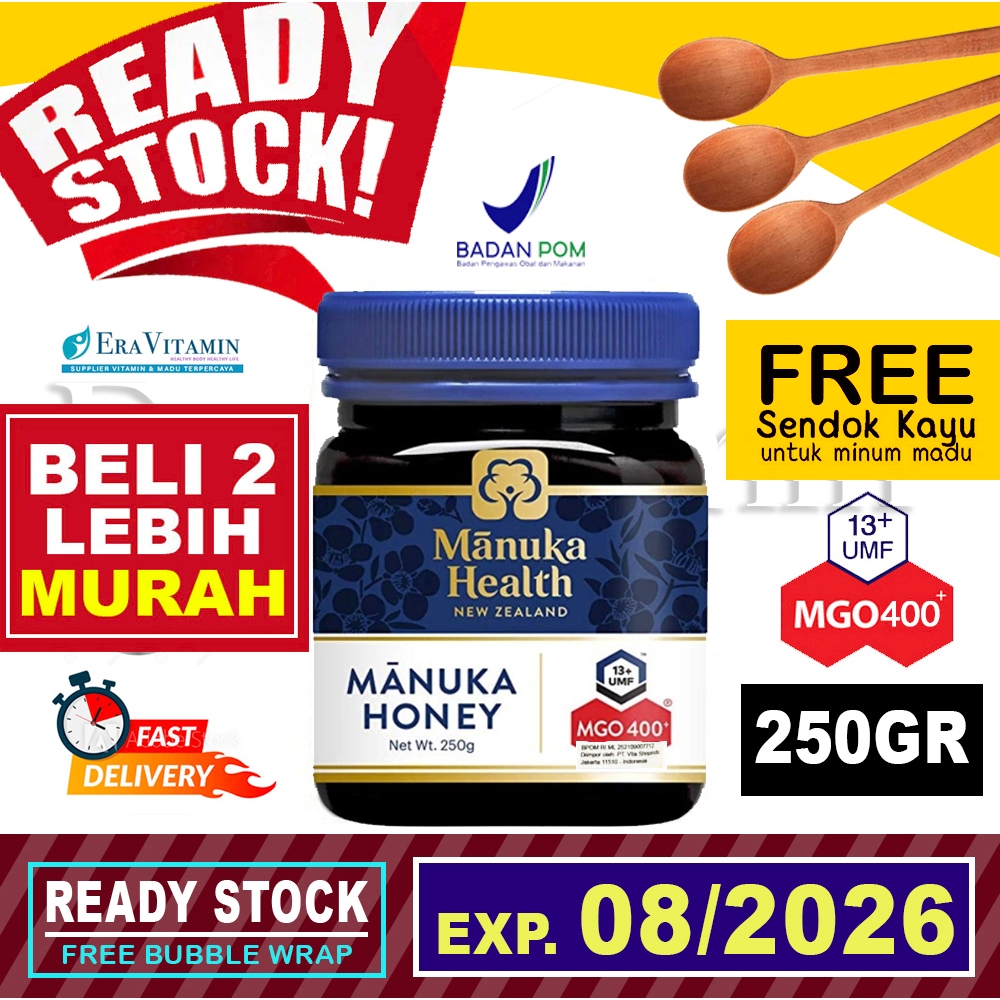 

(ASLI) 250gr Manuka Honey MGO 400 + / Madu manuka health 250 umf 13