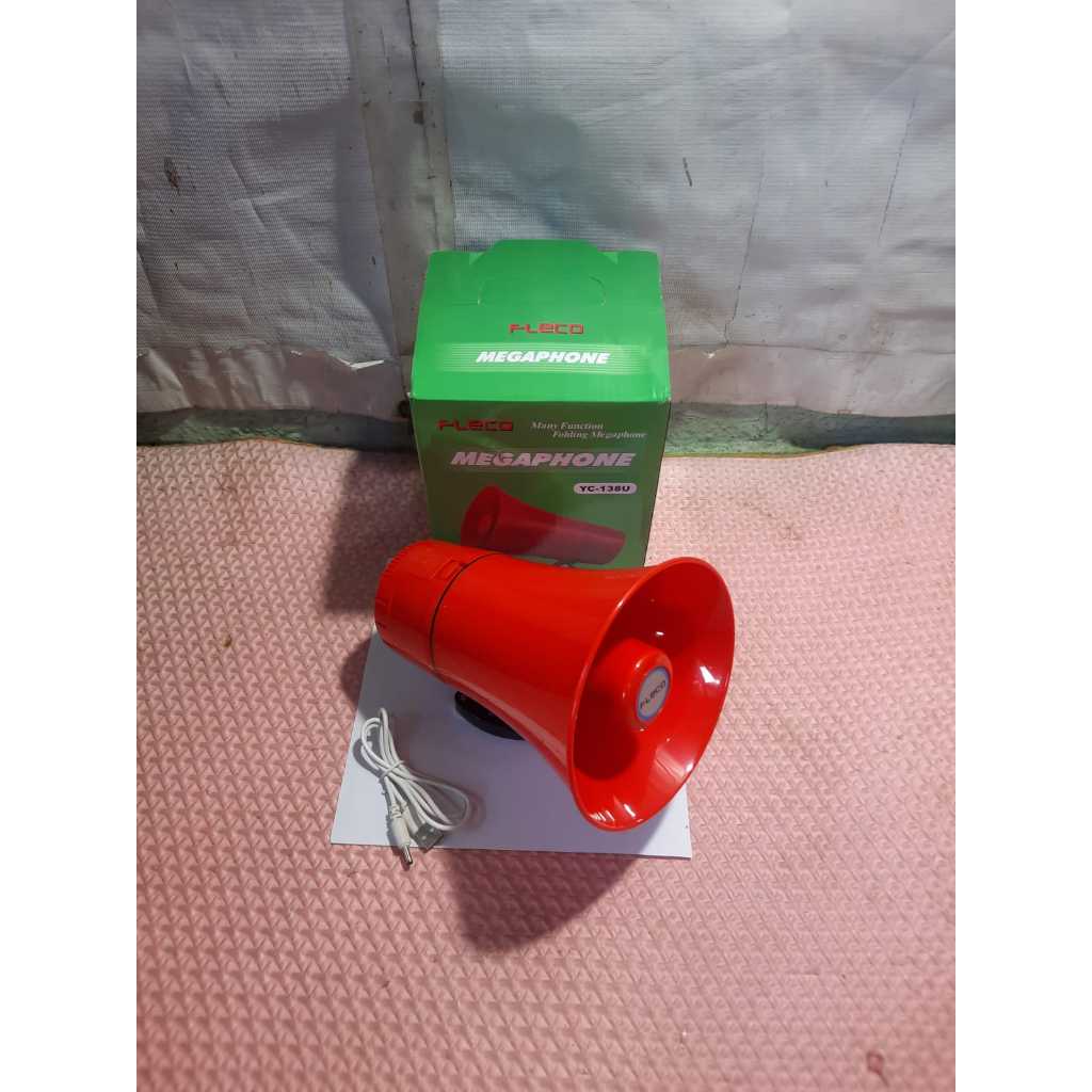 TOA PENGERAS SUARA PORTABLE USB MEMORI REKAM ALARM MEGAPHONE TERLARIS