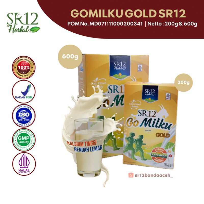 

GOMILKU GOLD SR12 (200 GRAM) | HERBAL | SUSU KAMBING ETAWA | SUSU LANSIA | BEBAS GULA DAN KOLESTEROL