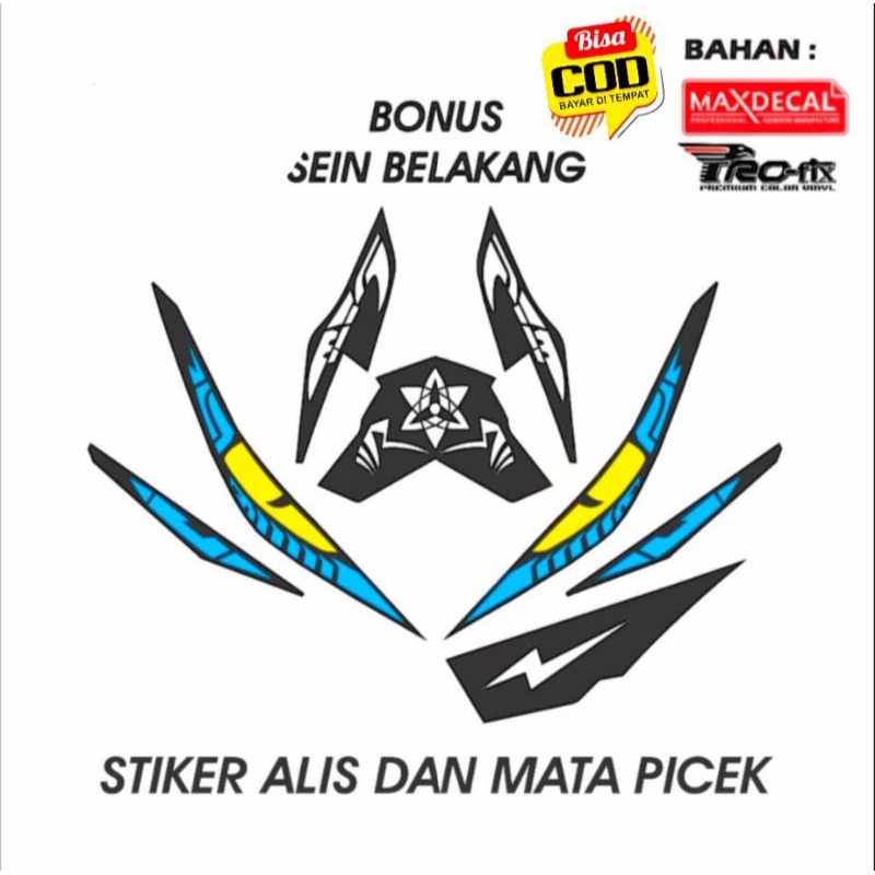 stiker alis dan mata picek vario old 125/2016