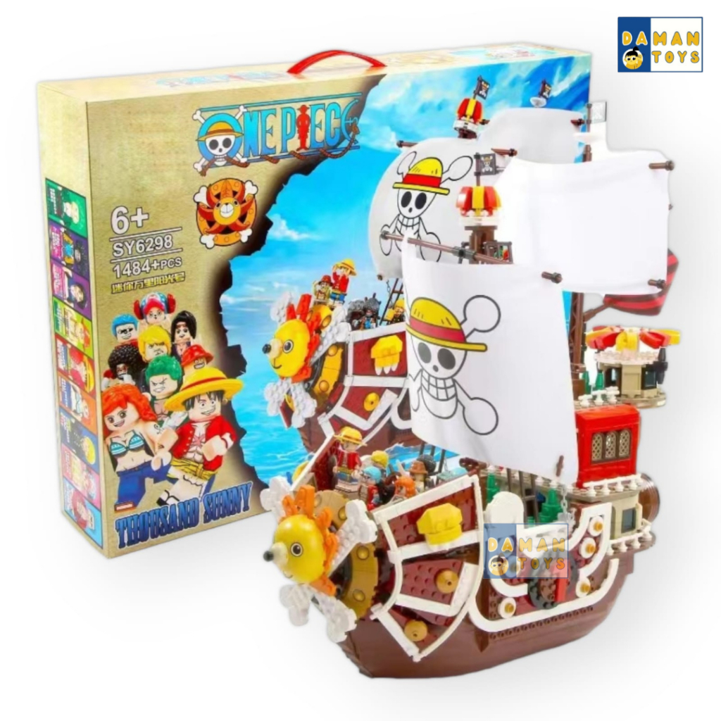 One Piece Thousand Sunny Bricks Kapal Besar Ship Pajangan Koleksi Kode Sy6298