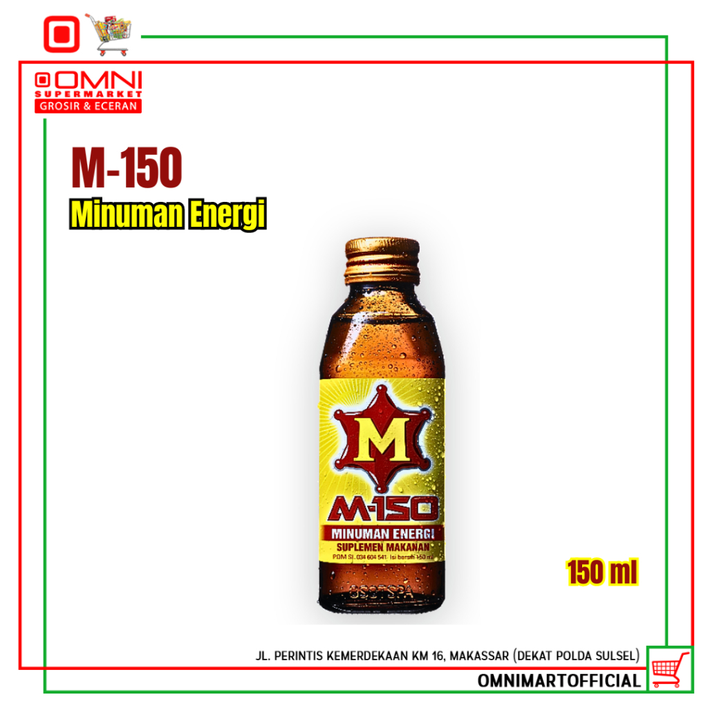 

M-150 Minuman Energi Bervitamin Botol 1 Ml