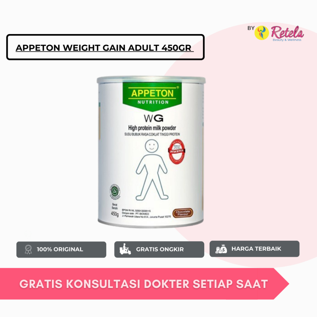 

APPETON WEIGHT GAIN ADULT 450GR DEWASA