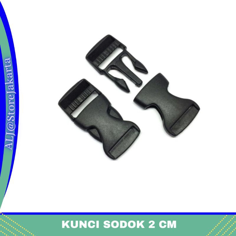 KUNCI SODOK TAS PLASTIK BUCKLE 2CM