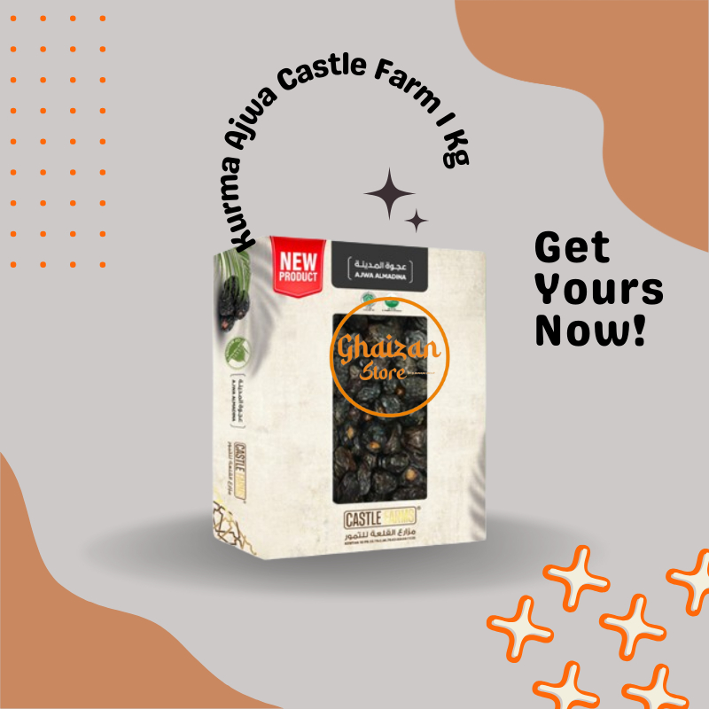 

New Produk ! Kurma Ajwa Castle Farm 1 Kg Organik / Kurma Ajwa Organic / Kurma Ajwa Murah / Oleh Oleh Haji Umroh