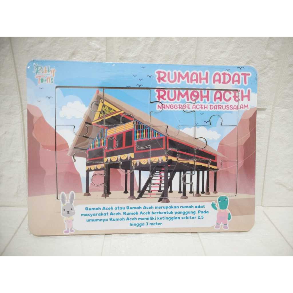 PUZZLE RUMAH ADAT PUZZLE EDUKASI JIGSAW MAINAN EDUKASI