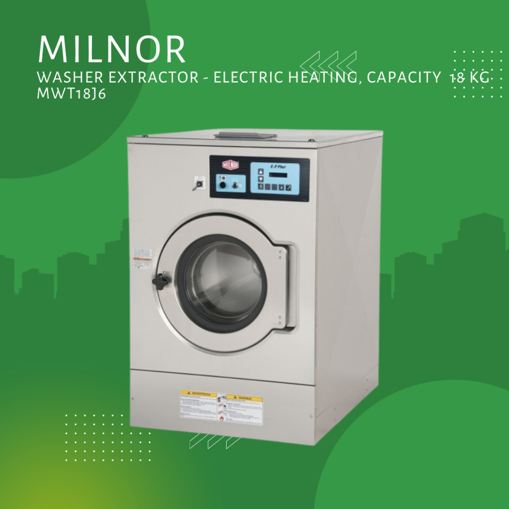 Milnor Washer Extractor - Electric Heating, Capacity  18 Kg Commercial Laundry