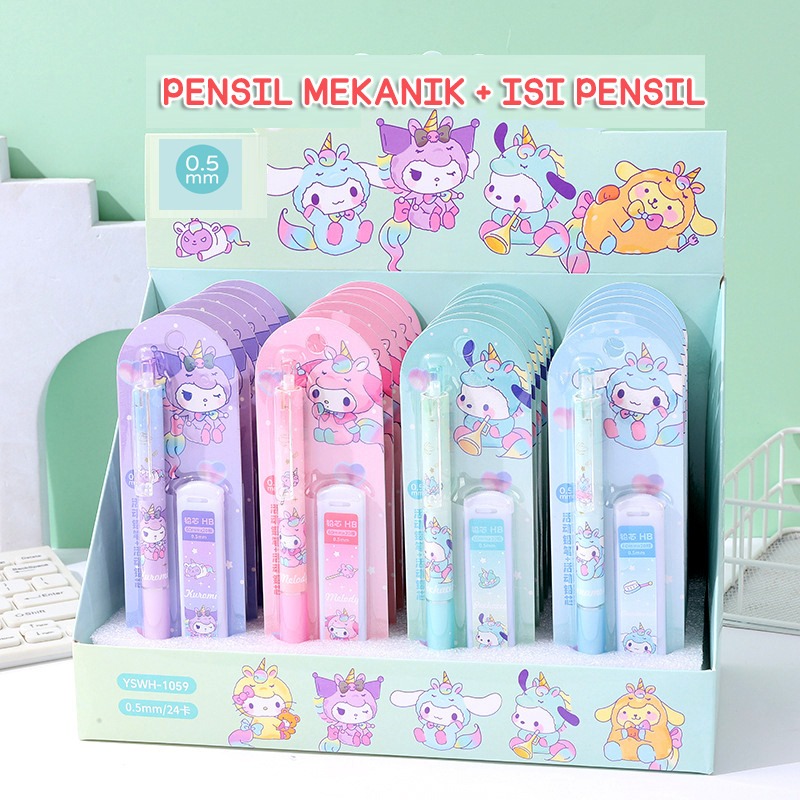 

LUCKY CAT - FREE ISI PENSIL + PENSIL MEKANIK PENCIL 0.5mm MOTIF KARTUN KARAKTER SANRIO LUCU CINNAMOROLL MELODY KUROMI POMPOMPURIN ALAT TULIS PERLENGKAPAN SEKOLAH ATS ATK KANTOR | PENSIL LUCU | PERLENGKAPAN SEKOLAH PENSIL WARNA WARNI AESTHETIC | PENSIL