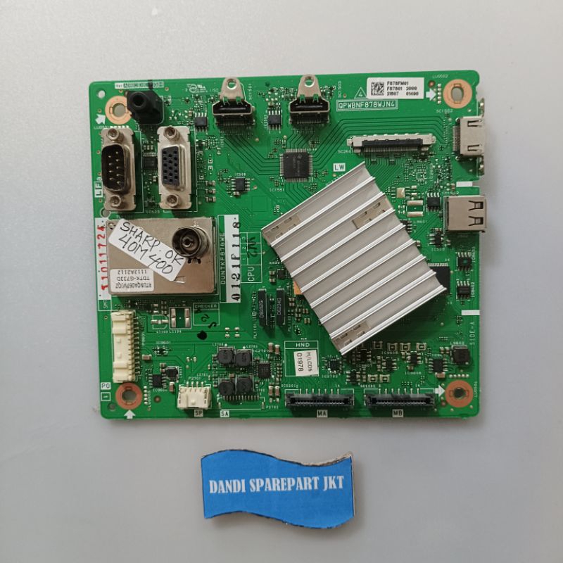 MB led tv Sharp 40m400 - mainboard tv - mesin tv led