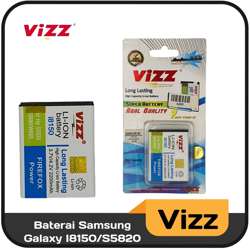 Baterai Samsung S5820/I8150 original Vizz