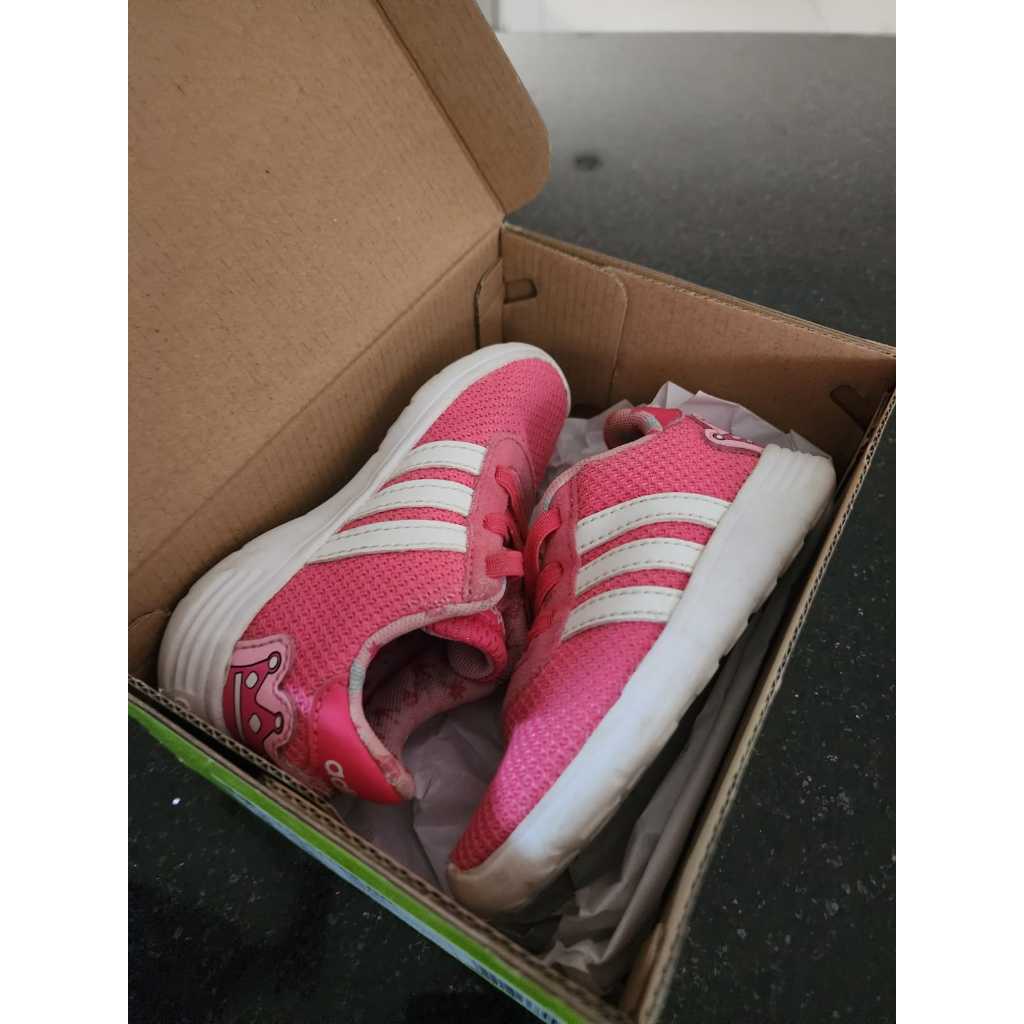 Adidas Sepatu Anak Perempuan Pink Lite Racer Inf ORIGINAL Komplit Dus