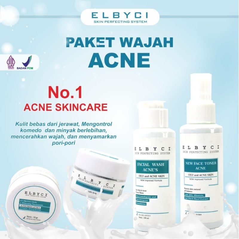 ELBYCI PAKET ACNE AMPUH UNTUK KULIT BERJERAWAT MERADANG DAN BRUNTUSAN