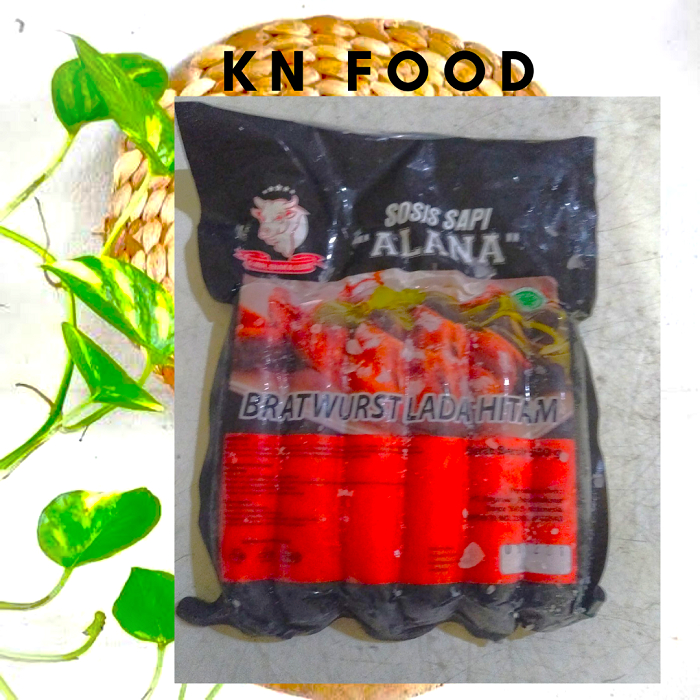 

Sosis bakar /goreng / alana sosis sapi lada hitam JUMBO 500g