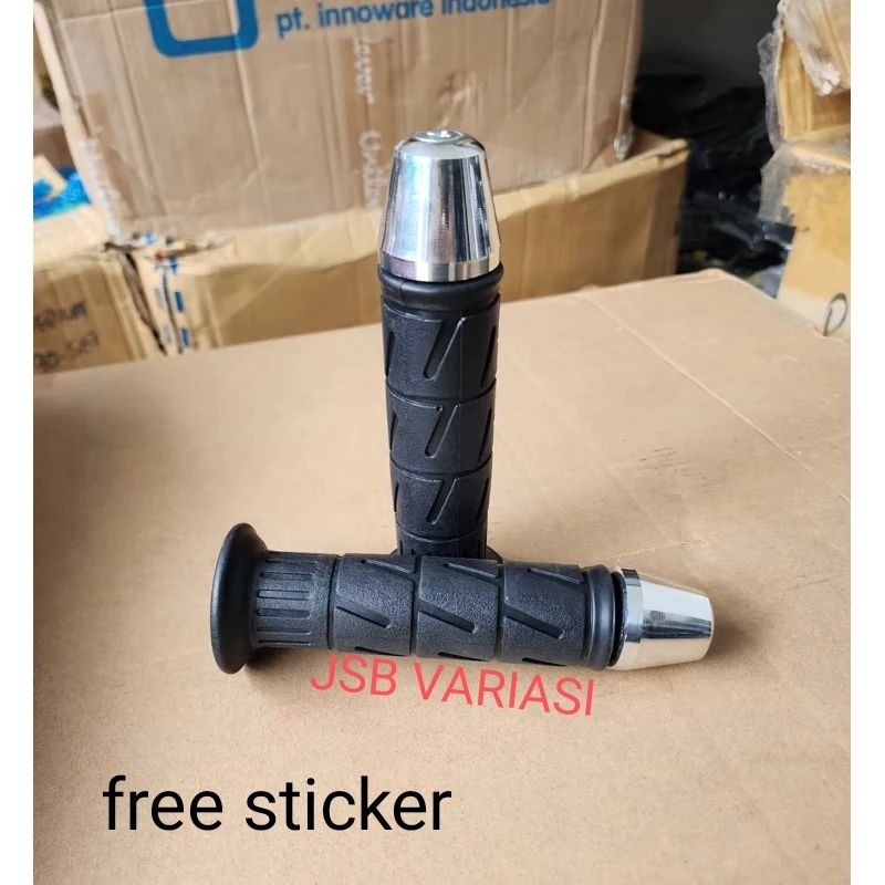 Handgrip Sarung Gas Motor Kaze Set Bandul Stang Fu Chrome PNP Semua Motor Cocok Semua Motor - JSB VA