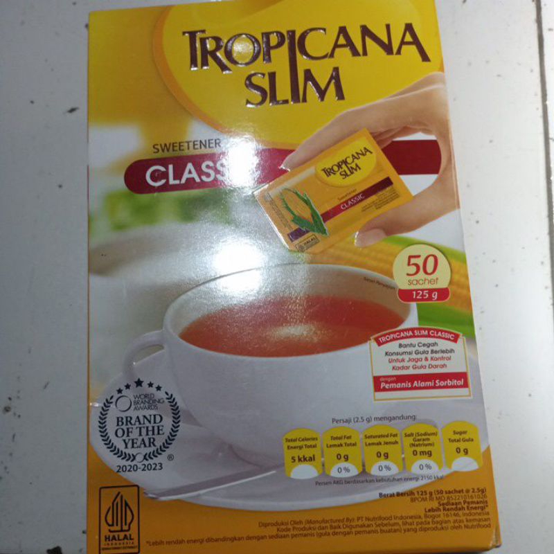 

tropicana slim sweetener 50sachet