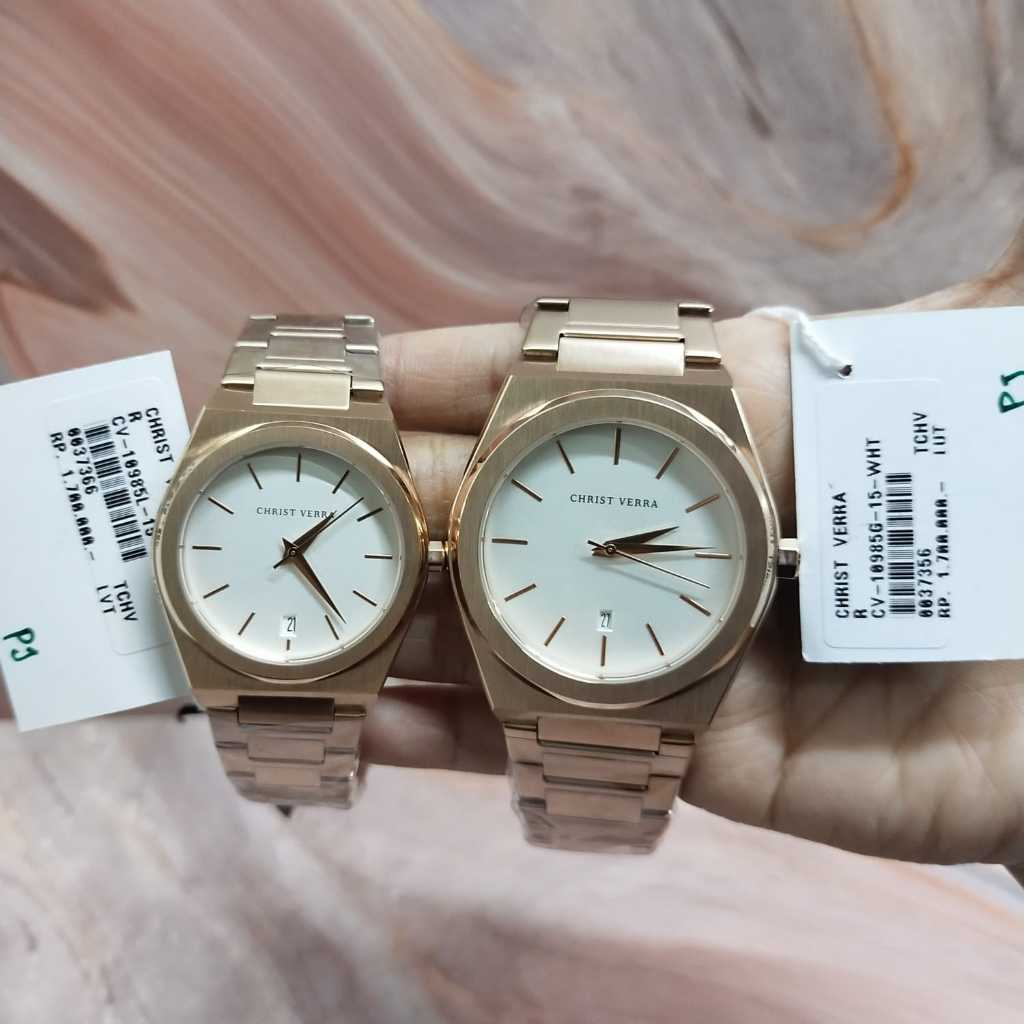 CV-10985 Jam Tangan Original Couple Christ Verra