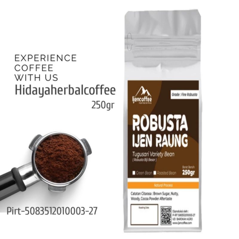 

Kopi Robusta Ijen Tugusari 250gr Grade A