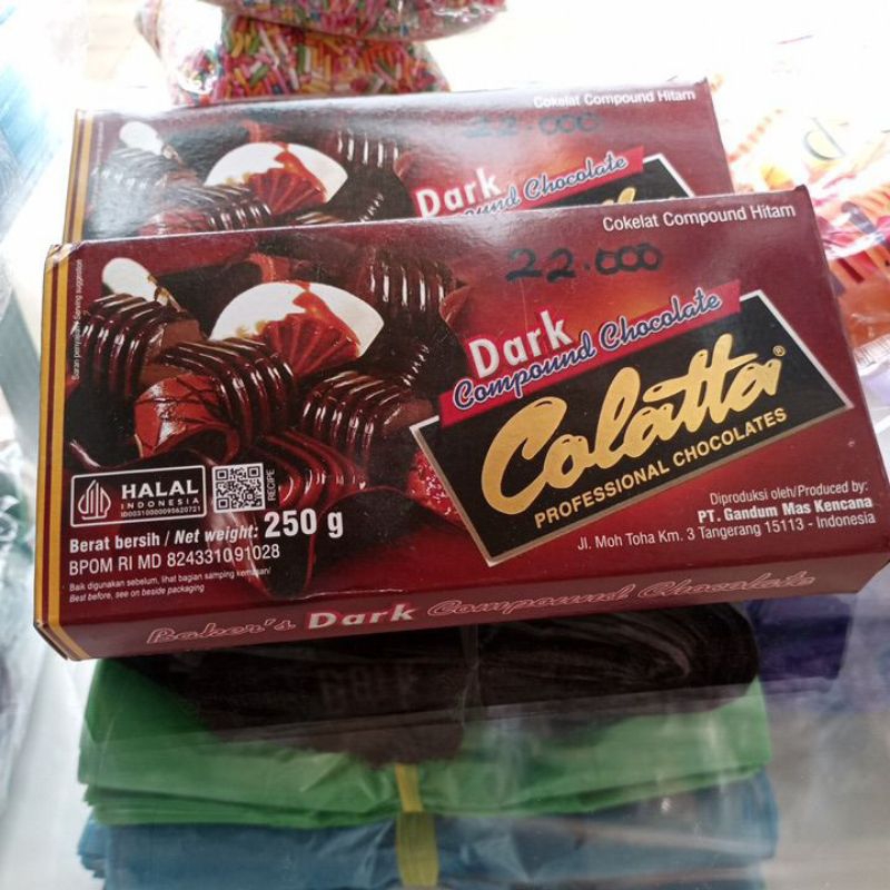 

colatta Dark compound chocolate 250gr