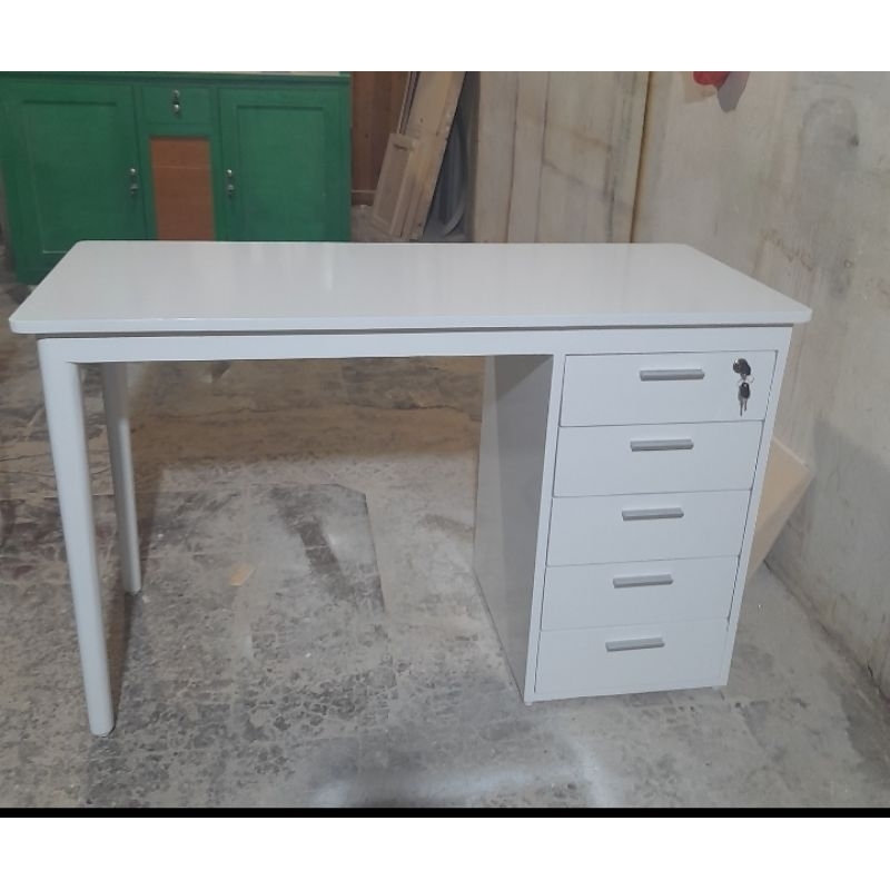 Meja Kerja Putih/ Meja Kantor Putih 120x50x75