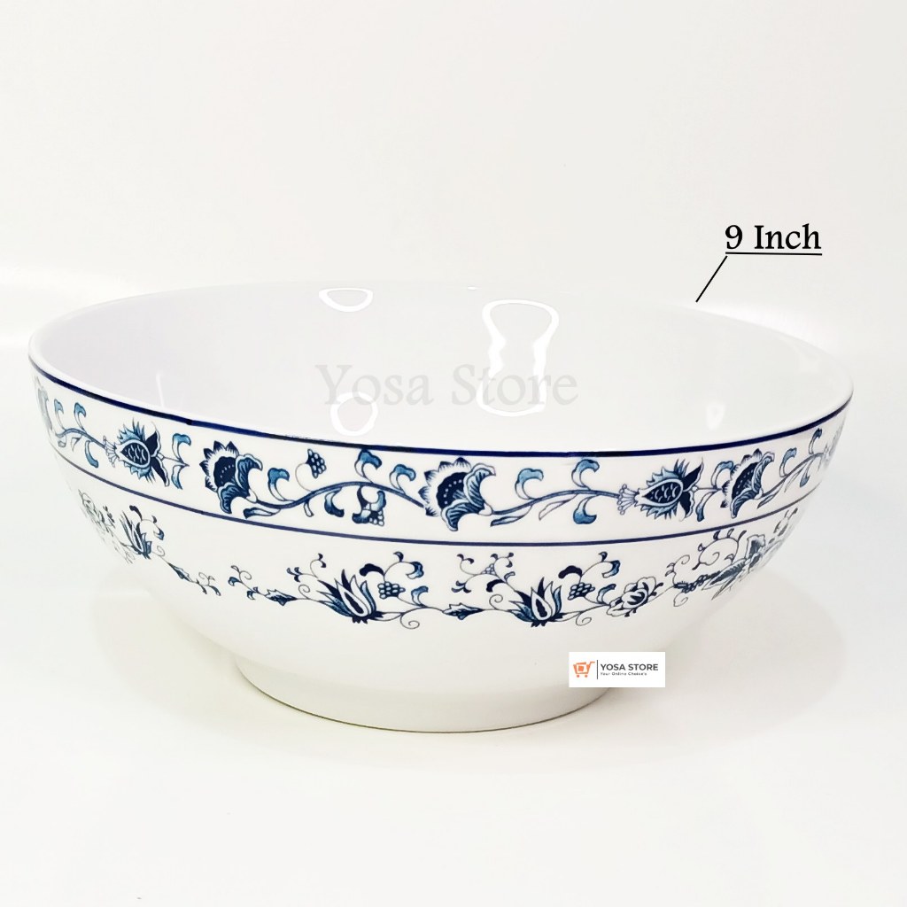 Mangkok Sayur Jumbo Keramik Motif MING 9 Inch - 1 Pcs