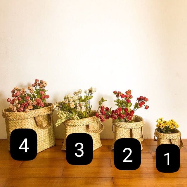 Tas Purun / Keranjang Anyaman / Bakul Purun / Cover Pot Property Photo Untuk Hampers Lebaran Dekoras