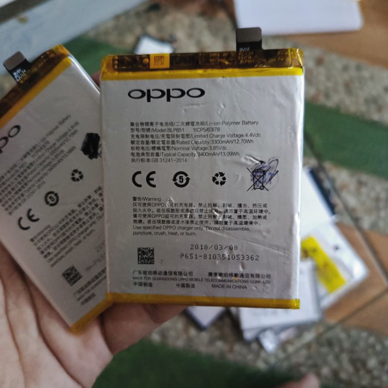 Baterai second oppo R15 BLP651 JOS