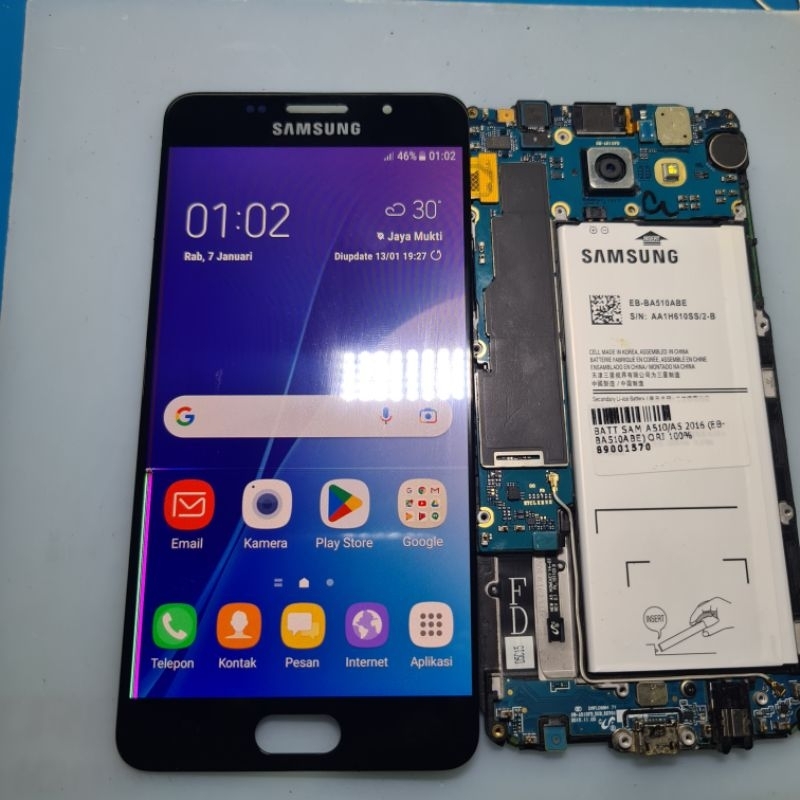 LCD Samsung A5 2016 / A510 Original Copotan AMOLED Minus Layak pakai