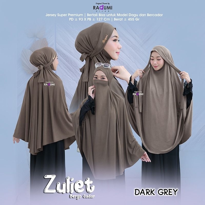 ZULIET BERGO CADAR BRAND ORI BY RAQUMI // HIJAB CADAR // HIJAB JUMBO // HIJAB SYARI // HIJAB JERSEY 