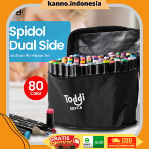 

Spidol Stabilo Touch Toddi 80 60 48 Warna Seni Rupa Sisi Ganda Dual Side Fine Art Brush Pen Animation Marker Set Sketsa Color