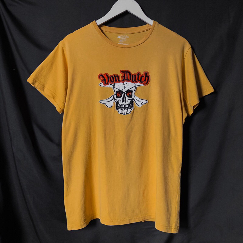 KAOS VON DUTCH SKULL Y2K RARE ITEM - T-SHIRT VON DUTCH VINTAGE ORIGINAL