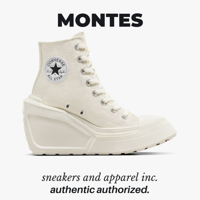 Sepatu Converse De Luxe Wedges White Cream Original Converse Wedge White