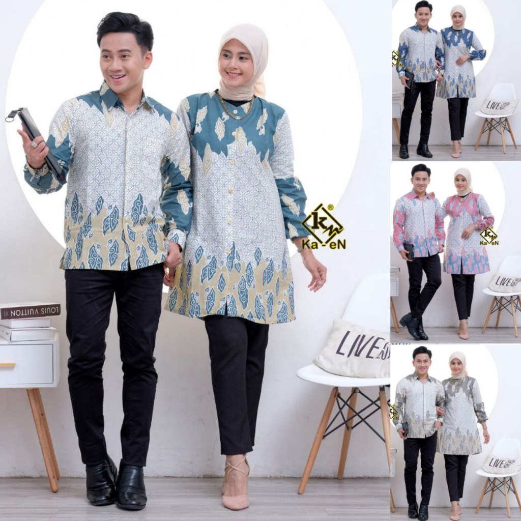 Atasan Batik Pria & Wanita Tunik Batik Wanita Seragam Batik Kantor
