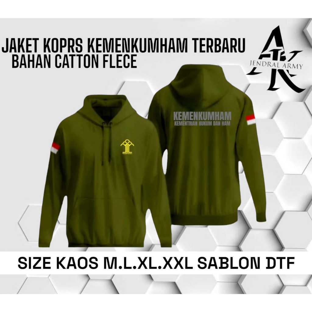 Jaket KEMENKUMHAM terbaru / Hoodie KEMENKUMHAM / Bahan Flece