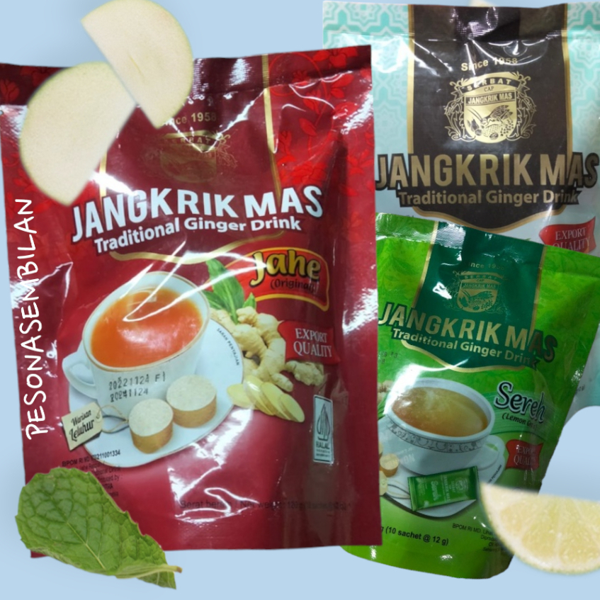 

Minuman Serbat Jahe Jangkrik Mas 20 tablet. Tradisional Ginger Drink 3 Rasa Jahe, Habatussauda, Sereh