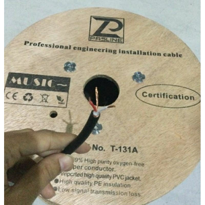 Kabel audio microphone Pasline T131A original Pasline T131/23 AWG bahan lentur