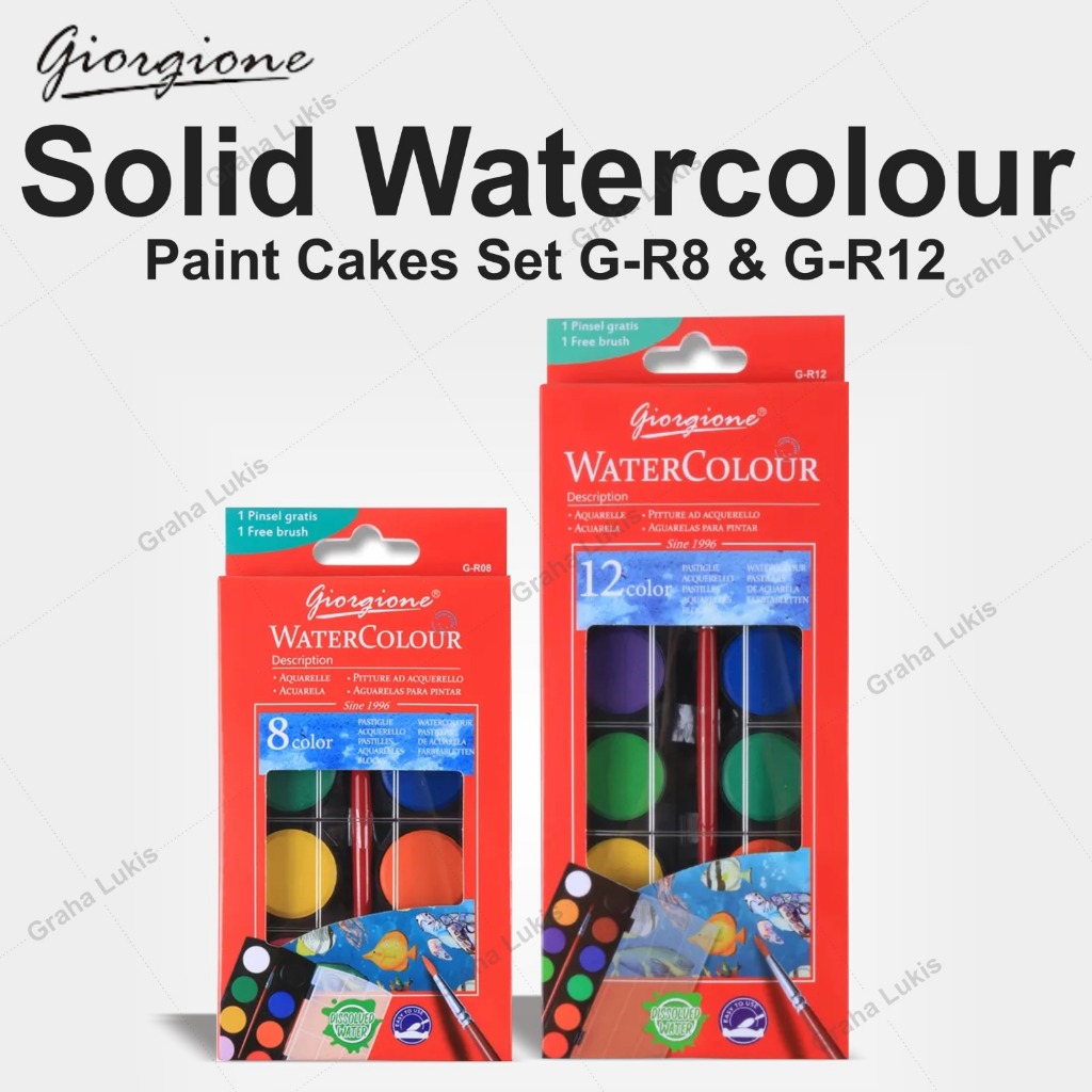 

Giorgione Solid Watercolour Paint Cakes Set 12 / 8