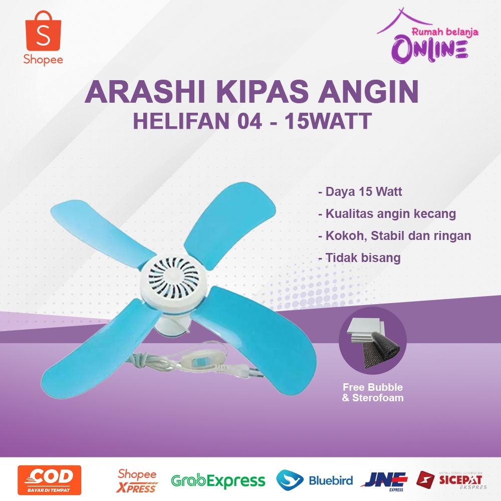Arashi Kipas Angin Helifan Multi Fungsi KIPAS GANTUNG KIPAS GANTUNG ARASHI KIPAS HELIFAN ARASHI